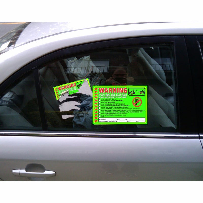 PARTH IMPEX Parking Violation Stickers Notice (Pack of 50) Tow Warning You are Illegally Parked Multi Reasons - Large Size 6" X 9" â€“ Green - Image 4